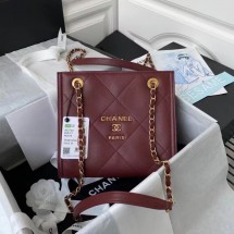 Replica Chanel leather Shoulder Bag AS2750 Wine JK3081Yn66