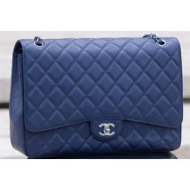 Replica Chanel Maxi Quilted Classic Flap Bag Royal Cannage Pattern A58601 Silver JK545iF91