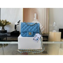 Replica Chanel MINI Flap Bag Original Sheepskin Leather 1115 sky blue JK2625zR45