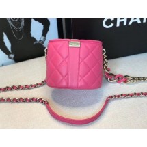 Replica Chanel Original Leather Cosmetic Bag Resin Chain Bag C63298 Rose JK4216ls37