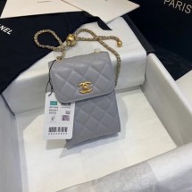 Replica Chanel Original Small classic Sheepskin Shoulder Bag AP1448 grey JK4085zR45