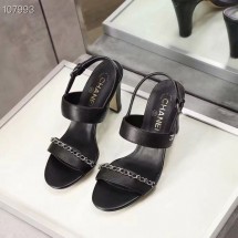 Replica Chanel Shoes CH2616TZC-2 height 8CM Black Shoes JK93Xe44