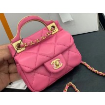 Replica CHANEL Top Handle Micro Mini Wallet On Chain AP2271 rose JK3172aG44