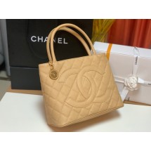 Replica Chanel Tote Bag Grained Calfskin&Gold-Tone Metal AS1804 apricot JK2541iF91