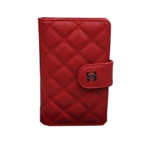 Replica Cheap Chanel Matelasse Bi-Fold Wallet Original Cannage Pattern Leater CHA48667 Red JK1517QC68