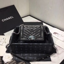 Replica Cheap Small boy channel Flap Bag A67085 black JK4314Mq48