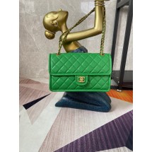 Replica Top Chanel flap bag Grained Calfskin AS2358 green JK3374Cq58