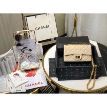 Top Chanel Shoulder Bag Original Leather Off White AS0874 Gold JK4559lE56