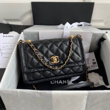 AAA Replica Chanel Flap Bag Sheepskin & Gold-Tone Metal AP1737 Black JK3554cf50