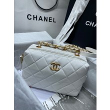 AAA Replica Chanel Sheepskin AS1267 Gold-Tone Metal white JK2824cf50