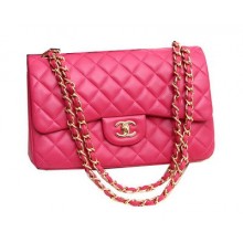 AAAAA Chanel Jumbo Double Flaps Bags Original Lambskin Leather A36097 Rose JK923Qa67