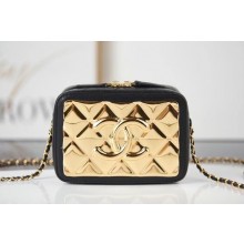 Best 1:1 Chanel mini leather Shoulder Bag AP2393 black JK2977eT55