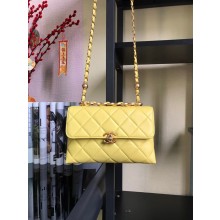 Best Chanel Flap Lambskin Shoulder Bag AS3011 yellow JK2793Ml87