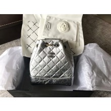 Best Quality Imitation Chanel 2018 Original Calfskin Leather Backpack 81229 Silver JK5390dK58