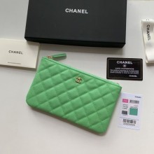 Best Replica CHANEL 19 Caviar Original Leather Carry on bag AP1060 green JK3235zU69