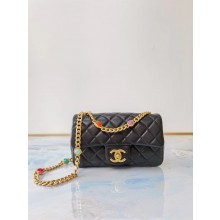 Best Replica Chanel flap bag Lambskin Resin & Gold-Tone Metal AS2380 black JK3533bj75