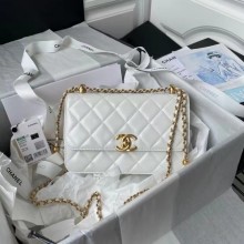 Best Replica Chanel Flap Shoulder Bag Original leather AS2649 white JK3168bj75