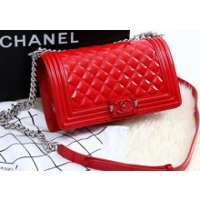 Boy Chanel Flap Bag Original Patent Leather A67086 Red JK799lq41