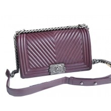 Boy Chanel Flap Shoulder Bag Herringbone Stitching CFA92493 Burgundy JK938ff76