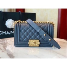 Boy Chanel Flap Shoulder Bag Leather A67085 blue JK4604rJ28