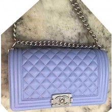 Boy Chanel Flap Shoulder Bag Original Sheepskin A64375 Lavender JK639Bw85