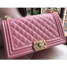 Boy Chanel Flap Shoulder Bag Pink Cannage Pattern A67086 Gold JK644Nw52