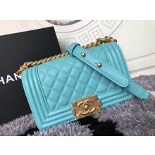 Boy Chanel Flap Shoulder Bag Sheepskin Leather A67085 Blue JK4667nU55