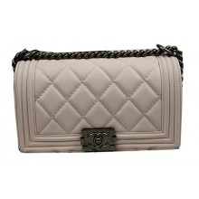 Boy Chanel Flap Shoulder Bags Original Calfskin Leather A67025 OffWhite JK892mm78