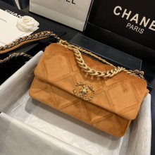 CHANEL 19 Flap Bag AS1160 Camel JK4302nU55