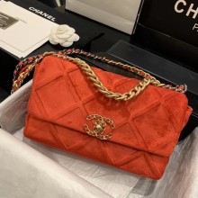 CHANEL 19 Flap Bag AS1160 orange JK4306Rc99