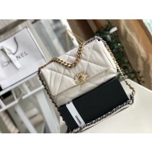 Chanel 19 flap bag AS1160 White JK4476Zf62