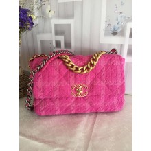 CHANEL 19 Flap Bag AS1162 rose JK4269nE34