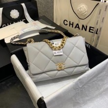 chanel 19 large flap bag AS1162 gray JK3592yx89