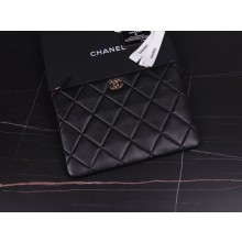 CHANEL 19 Sheepskin Original Leather Carry on bag AP0952 Black JK2701nQ90