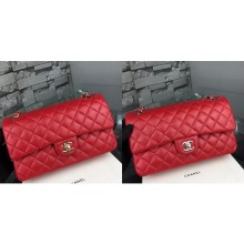 Chanel 2.55 Series Flap Bag Lambskin Leather A5024 Red JK437ED90