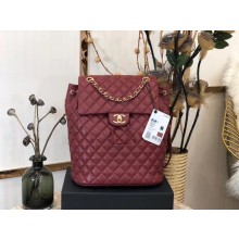 Chanel Backpack Sheepskin Original Leather 83431 Burgundy JK4023RX32