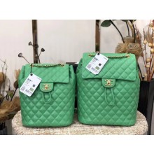 Chanel Backpack Sheepskin Original Leather 83431 green JK4021hk64