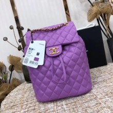 Chanel Backpack Sheepskin Original Leather 83431 Lavender JK4018NP24