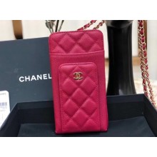 Chanel Calfskin Chain Card packet & Gold-Tone Metal AP0990 rose JK1177FT35