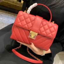 Chanel Calfskin & Gold-Tone Metal AS0804 red JK4481HB29