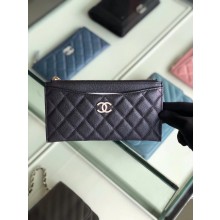 Chanel Calfskin Leather & Gold-Tone Metal A84107 black JK1295hk64