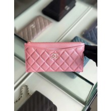 Chanel Calfskin Leather & Gold-Tone Metal A84107 pink JK1296ki86