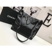 Chanel Calfskin Leather Tote Bag A98697 Black JK5593dE28