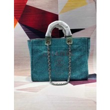 Chanel Canvas Shoulder Shopping Bag A2369 Green JK4504Zw99