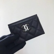 Chanel card holder Calfskin AP2039 black JK1129vX95