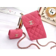 chanel card holder with chain & Gold-Tone Metal AP2033 rose JK3391oK58