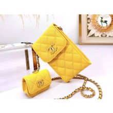 chanel card holder with chain & Gold-Tone Metal AP2033 yellow JK3392vK93