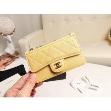 Chanel classic card holder AP0374 yellow JK1260MB38