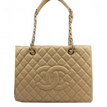 Chanel Classic Coco Bag Apricot GST Caviar Leather A50995 Gold JK1003yj81