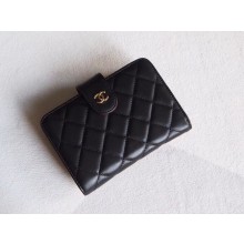 Chanel Classic Flap Sheepskin Wallet A48667 black JK1390HB29